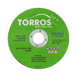 Круг отрезной для стали TORROS 125*1,6*22,2 арт.901Т112161, (Китай)